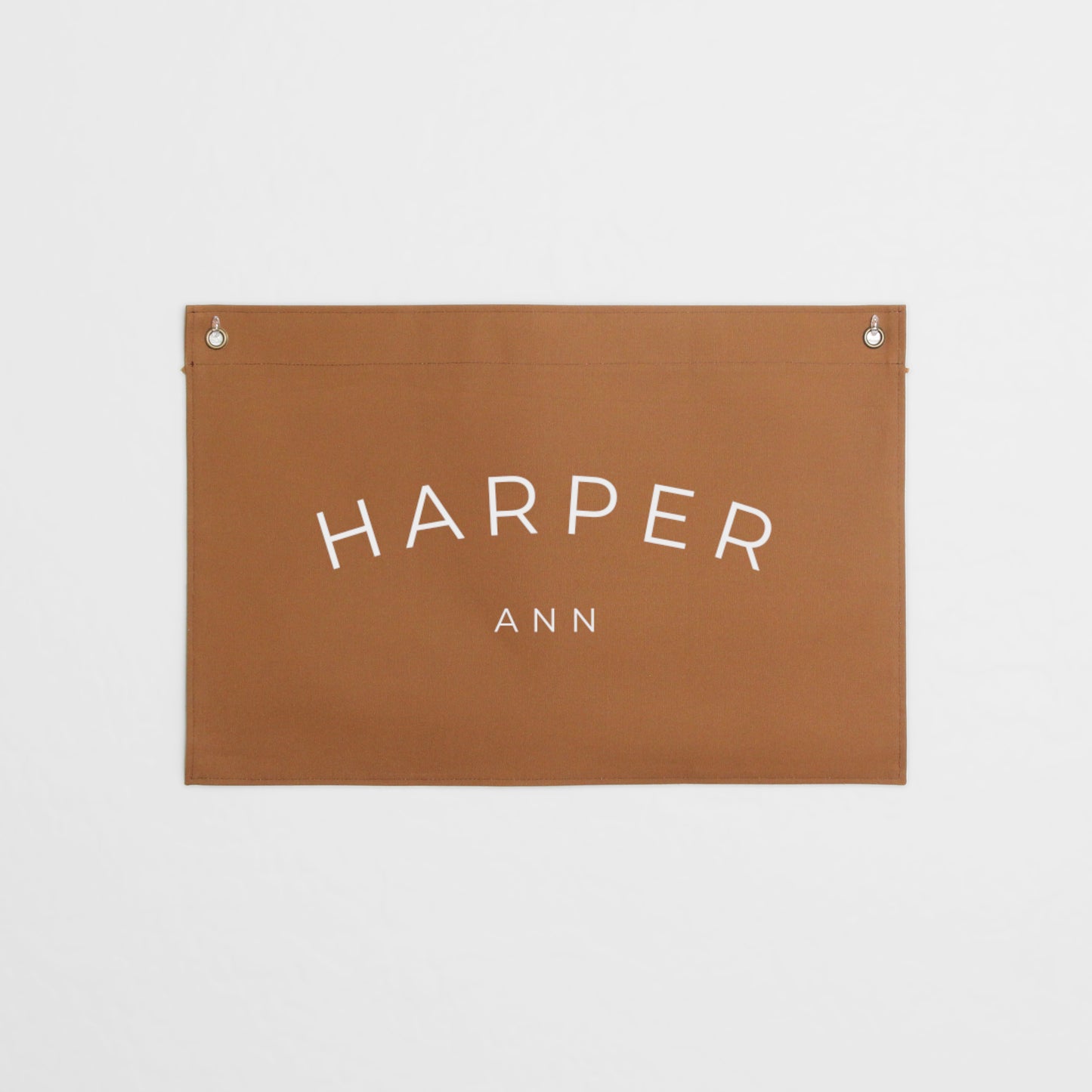 Brown Canvas Flag with Personalized Name