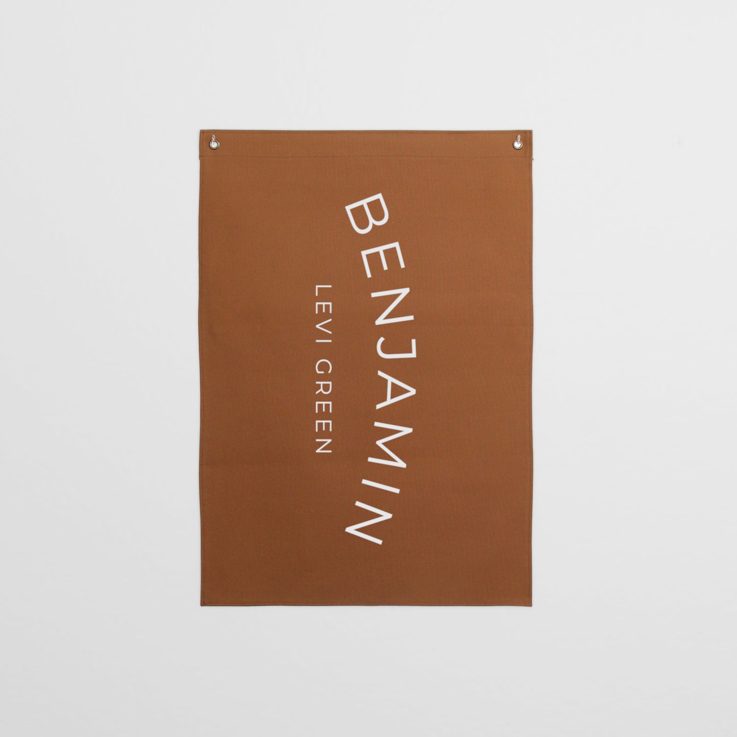 Brown Canvas Flag with Personalized Name