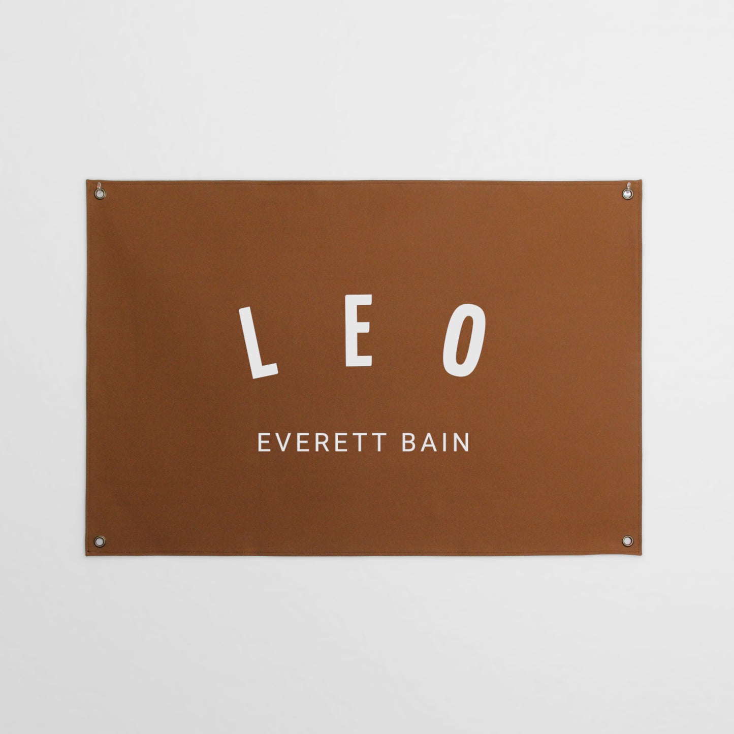 Brown Canvas Flag with Personalized Name