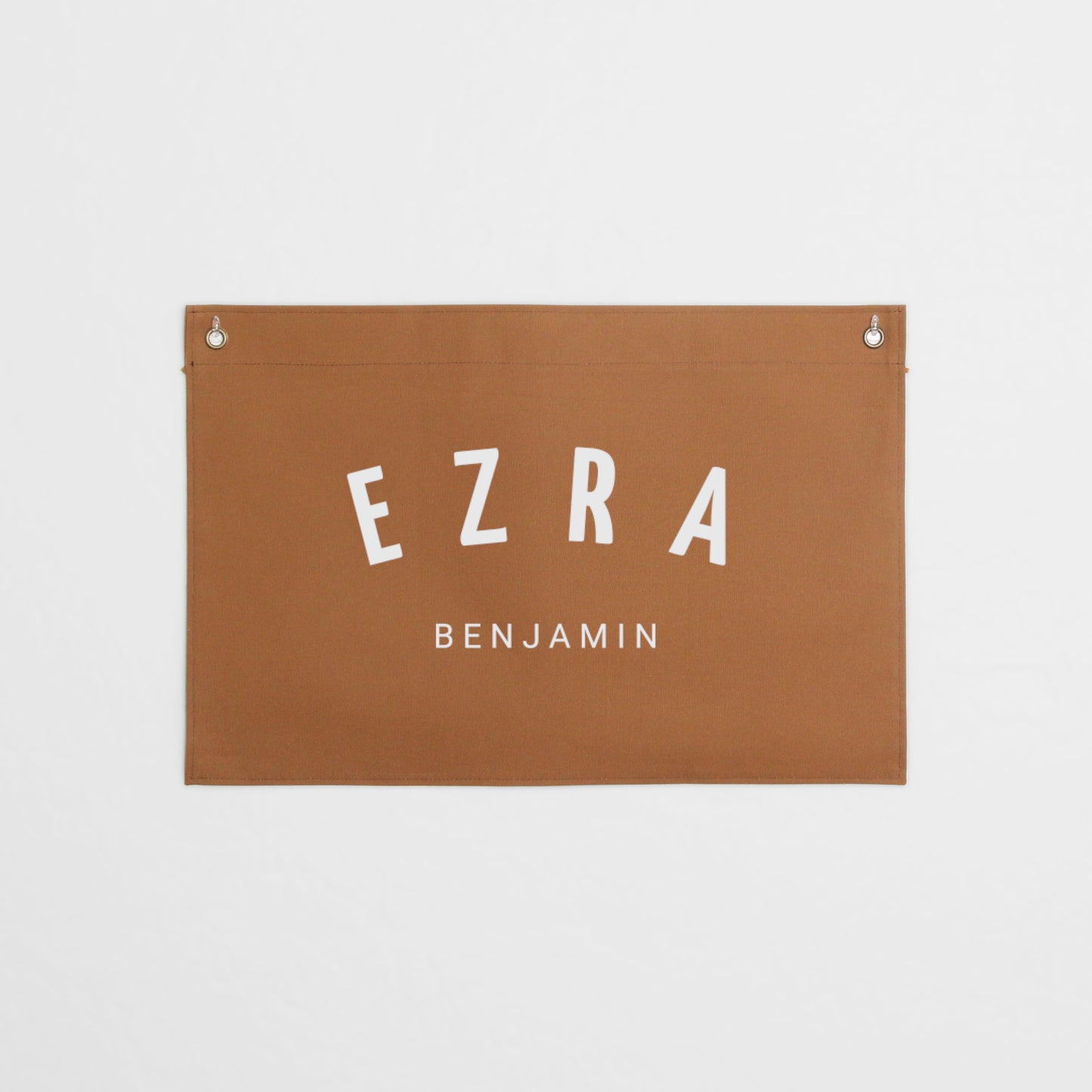 Brown Canvas Flag with Personalized Name